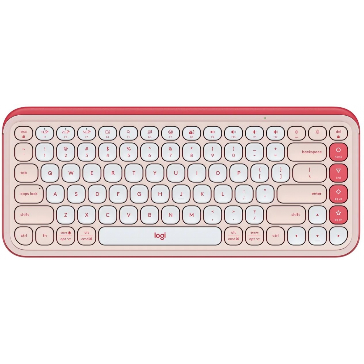 Logitech POP KEYS 無線鍵盤 (蜜糖粉) 美式英文